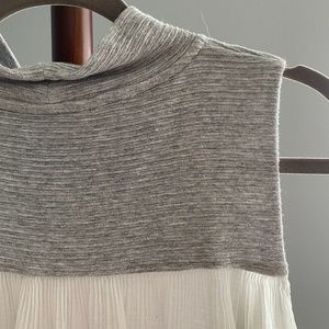 NO TAG - FRENCH CONNECTION - GREY / WHITE CHIFFON